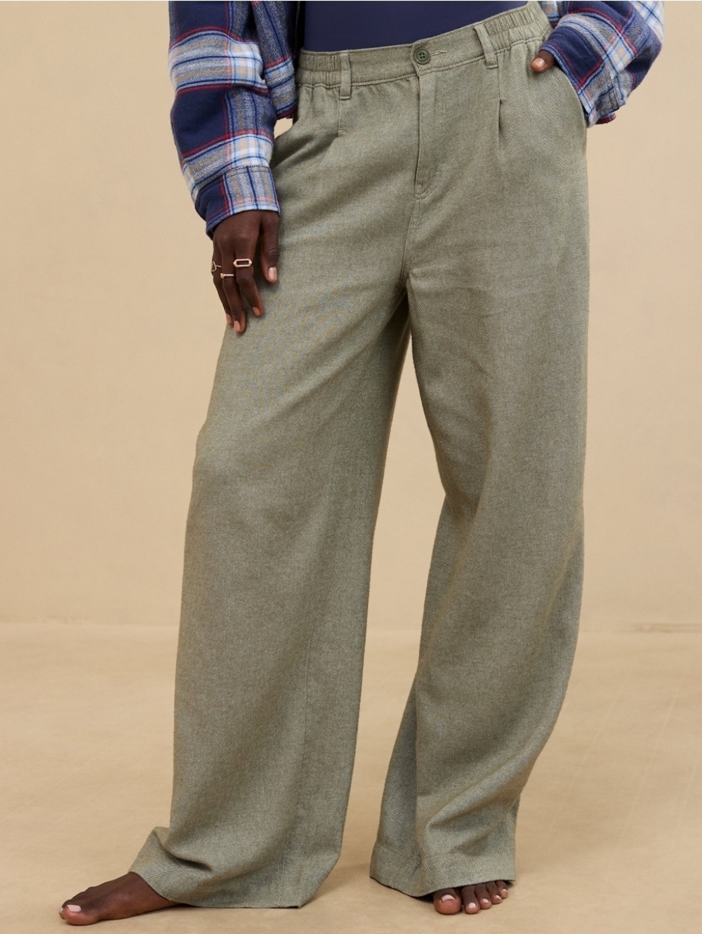 Aerie Wide Leg Trousers